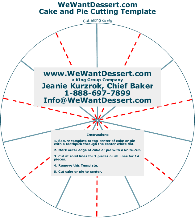 Cake and Pie Cutting Template